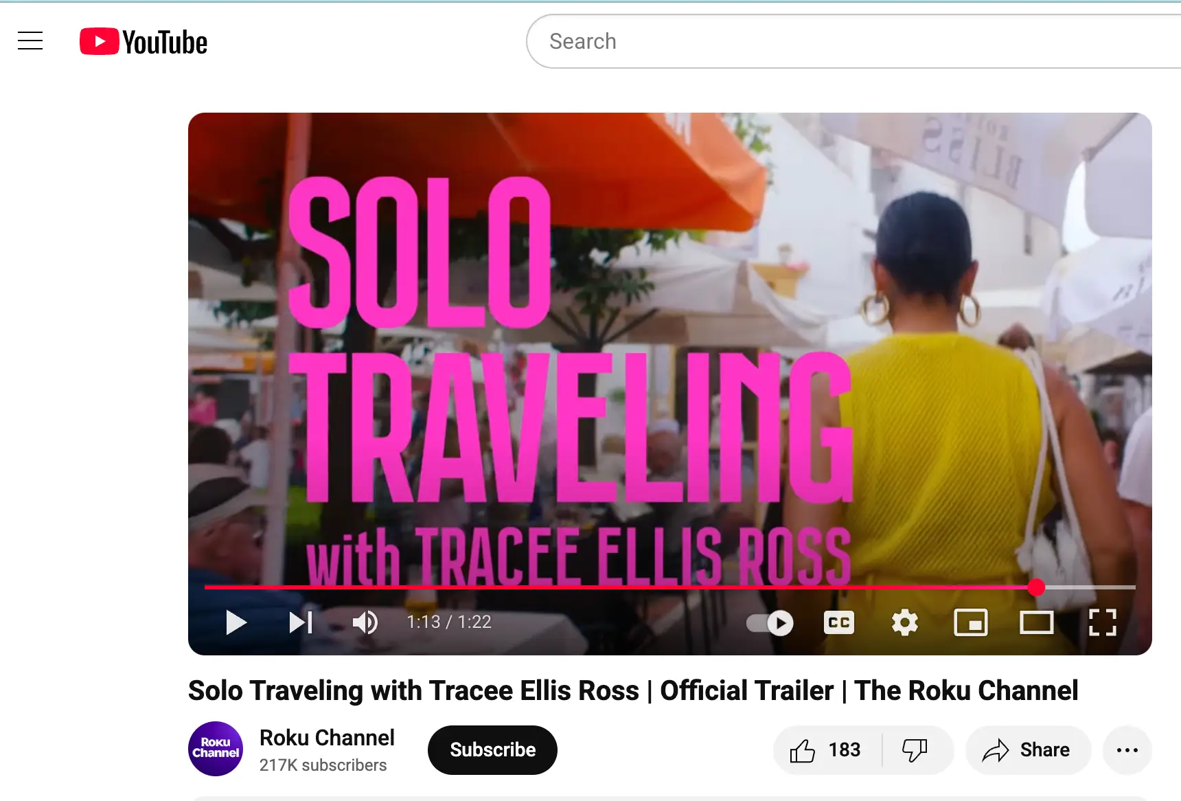 Solo Traveling with Tracee Ellis Ross